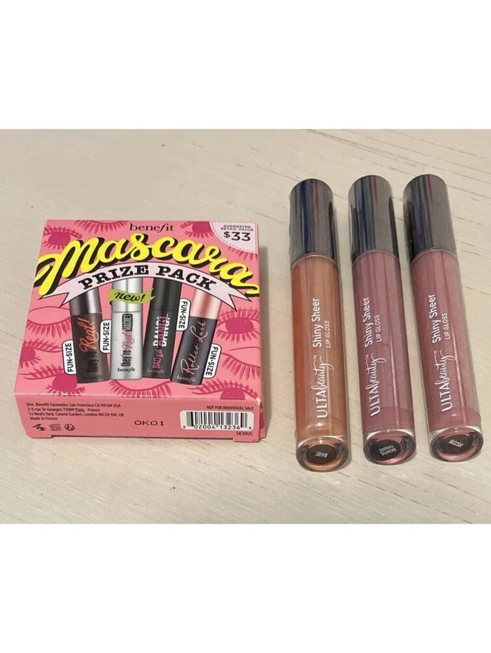 Benefit Womens Mascara Prize Pack 4 Mascaras and 3 Full Size Ulta Glosses!! A827